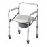 Aluminium Height Adjustable Commode Chair with Wheels