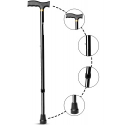 Guide Blind Cane Crutch Brrnoo Foldable Elderly Safety Walking Stick Bronze/Adjustable Length 