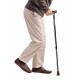 Entros Premium Height Adjustable Aluminum L-Shaped Walking Stick (Black)