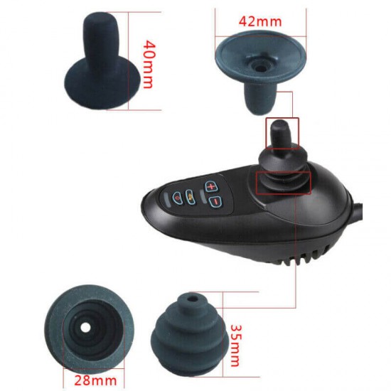Joystick Controller Knob and Skirt Button Cap For Power Wheelchair Controller
