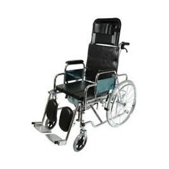 608 GC Reclining Commode Wheelchair